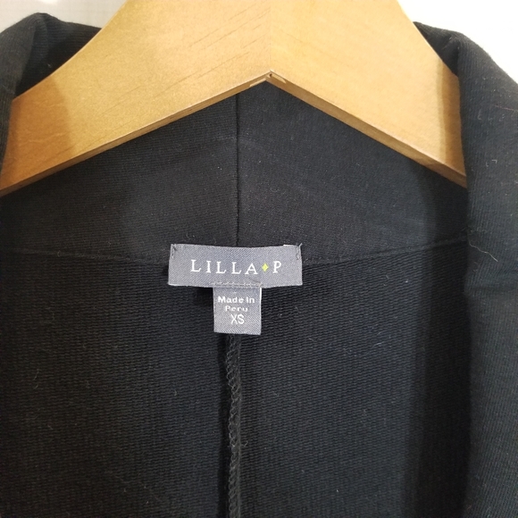 Lilla P. Black One Button Blazer XS Pockets - Picture 3 of 3
